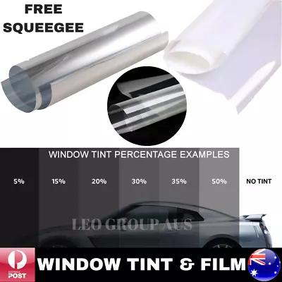 $19.99 • Buy Silver Grey Mirror Reflective, Security, Frost Window Tint Film Glass 5% 15% 35%