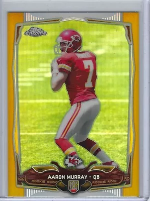 2014 Aaron Murray Topps Chrome Rookie Rc Gold Refractor Parallel 09/50 !!! • $5.99