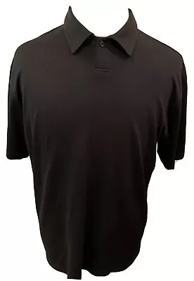 J. Ferrar Men's Short Sleeve Casual Polo Shirt Black One Button Size Large NEW • $27.50