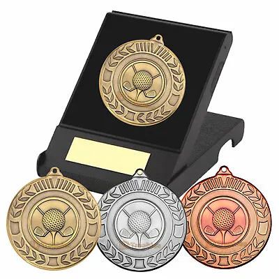 £4.75 • Buy Golf Medal In Presentation Box, Free Engraving, Golf Trophy Awards, Winner