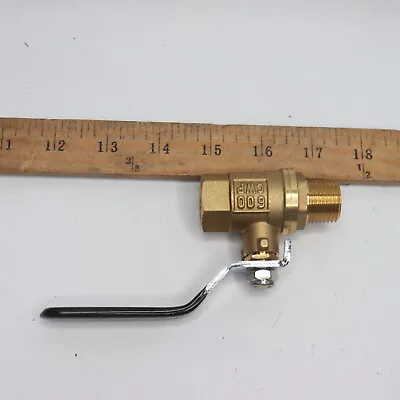 Threaded  Mini Valve Ball Valve Butterfly Handle Brass 1/2  MNPT • $4