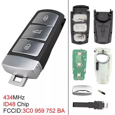 Smart Remote Key Fob 3C0959752BA Fit For VW Passat B6 3C B7 Magotan CC 2006-2011 • $23.05