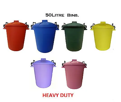 Bin 50 Litre Garden/house/dustbin/bin Pick A Colour. Made In Uk • £14.95