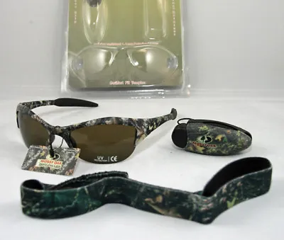 Camo Tri Pack Sunglasses Neoprene Retainer And Visor Clip Mossy Oak Break-Up • $19.95