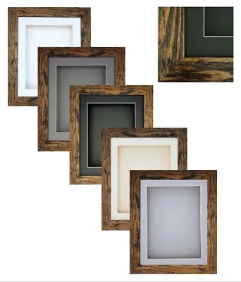 3D Deep Box RECTANGLE Dark Brown Driftwood Picture Frame Hobby Art Gift Display* • £48.99