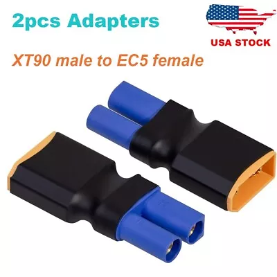 2pcs XT90 Male To EC5 Female Adapter Set Connector For Lipo Battery Plugs Parts • $7.50