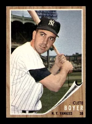 1962 Topps #490 Clete Boyer Yankees EX-MT *2p • $10