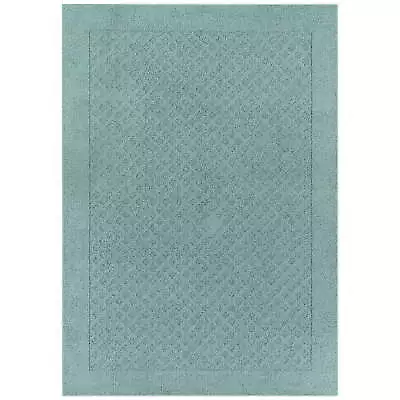 Mainstays Traditional Dylan Solid Diamond Teal Blue Indoor Accent Rug Set Strong • $32.55