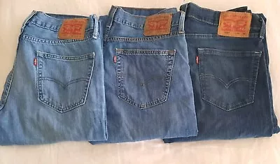 Lot Of 4 Men's Levis 505 514(x2) & 527 Men's Size 34x34 Denim Jeans • $70