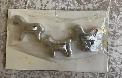 Lot Of 3 Mini Child Size Metal Cookie Cutters Vintage  Animals • $15