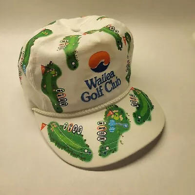 Vintage Wailea Golf Club Course Hat Strapback Trucker Cap White Hard To Find • $159.99