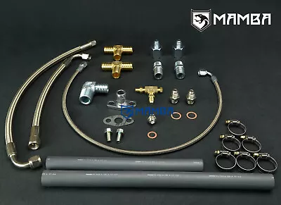 Turbo Oil & Water Line Kit For Toyota Land Cruiser 2H 4.0L HJ60 W/ GT28R GT29R • $226.46