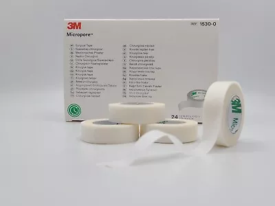 3M Micropore White Surgical Tape: 1.25/2.5/5cm - Hypoallergenic Gentle On Skin • £4.49