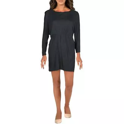 Marie Oliver Womens Black Crewneck Front Pockets Solid Mini Dress XXS  7023 • $6.99