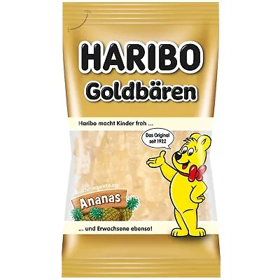 $6.75 • Buy HARIBO Of Germany: Goldbaren/ Gold Bears PINEAPPLE Gummy Bears-75g-FREE SHIPPING