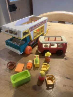 £3.20 • Buy Vintage Fisher Price Little People Play Family Camper Van And Accessories