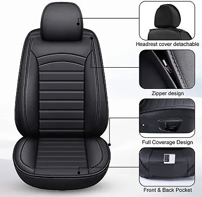 2023 Leather Car Seat Cover Universal For Toyota Camry Corolla Rav4 Altise Hilux • $94.29