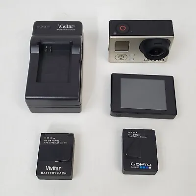GoPro HERO 3 Action Camera CHDHX-301 With ALCDB-301 LCD Touch Screen Display • $89.97