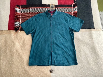 £19 • Buy MERC London Shirt 2XL Blue Green Check Short Sleeve Retro Mod Ska Soul Rude 49 