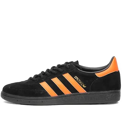 Adidas Mens Handball Spezial Trainers  Shoes  Black Orange Suede 11.5 Uk • £59.99