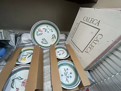 Vintage Caleca “MEADOW” Pasta-Salad 5 PC Bowl Set Hand Painted Made In Italy NEW • $212.29