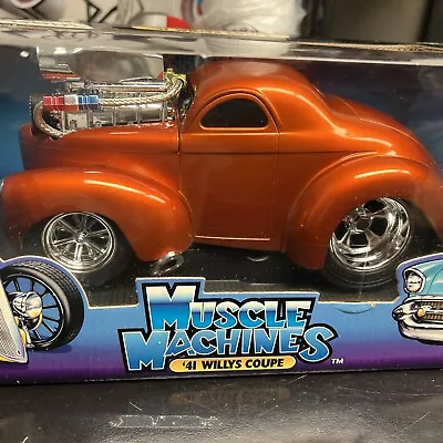 2001 Funline Muscle Machines 1/18 1941 Willys Coupe In Orange • $40