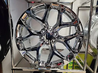 $1530 • Buy Chrome 22  Snowflake Wheels Rims For Chevy Silverado Suburban Tahoe Z71 CK158