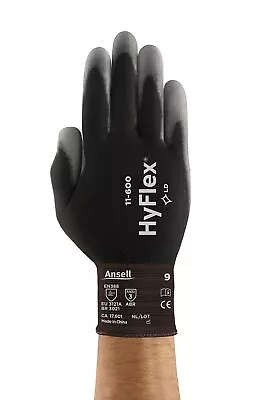 Ansell 11-600-9-bk Hyflex Lite Gloves Size 9 Black/gray ( • $13.73