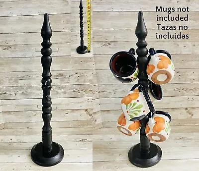 Mexican Coffee Mug Tree Cup Holder With 6 Hooks Wood Mug Stand Torre Para Tazas • $18