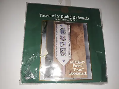 New Mill Hill Treasured And Beaded Bookmarks - Pastel  Read  Bookmark Kit • $34.95