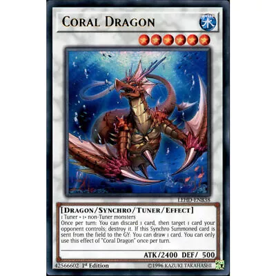 Coral Dragon LEHD-ENB38 Yu-Gi-Oh! Card Ultra Rare 1st Edition • £4.95