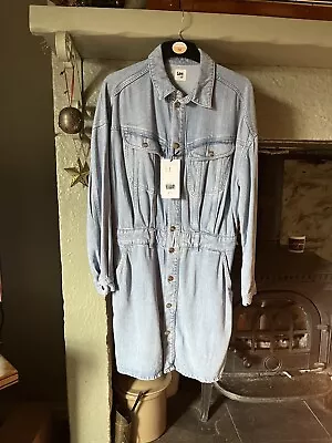 Lee X H&M Dress Collab. Denim Shirt Dress Slouch  12 • £15