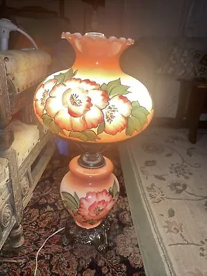 Vintage Mid Century Peach Colored Victorian Gwtw Style Lamp • $150