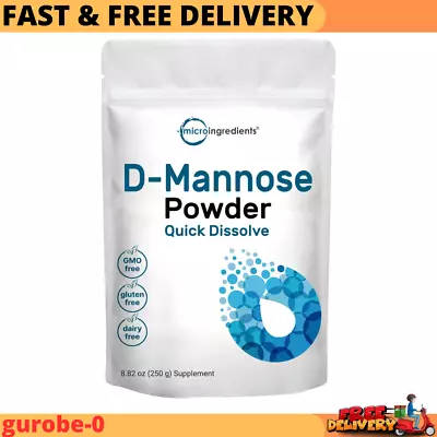 Organic D Mannose Powder 8.8 Ounce (250 Grams) Maximum Strength To Powerfully • $84.99