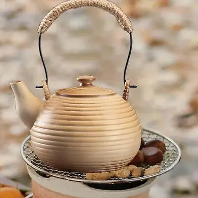 Japanese Tea Kettle Loose Leaf Tea Pot Traditional Ceramic Teapot Porcelain • £16.38