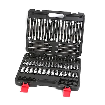 107pcs 1/4  3/8  1/2  Drive Bit Socket Set SAE & Metric Torx Hex Bit Tools Set • $71.99