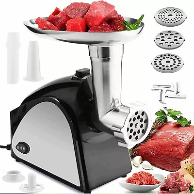 Electric Meat Grinder 2000W Heavy Duty Sausage Stuffer Stainless Steel Home Use✅ • $49.99