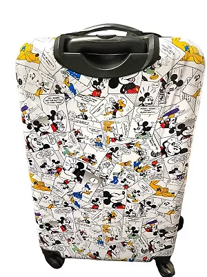 Disney Parks Comic Strip Mickey Mouse Minnie Donald Large Hardshell Suitcase HTF • $90