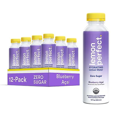 Lemon Perfect - Organic Cold Pressed Lemon Water - Zero Sugar - Blueberry Acai  • £35.65