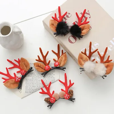 £1.94 • Buy Christmas Deer Horn Hair Clip Children Girls Antlers Hairpins Xmas Headband Gift