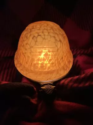 Vtg Turtle Amber Glass Decorative Retro Night Light Cast Iron Style Table Lamp • $34.95