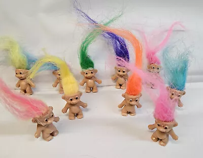 10x Mini 2cm Troll Figure Dolls Party Bag Fillers Cake Toppers Collectible Toys • £4.95