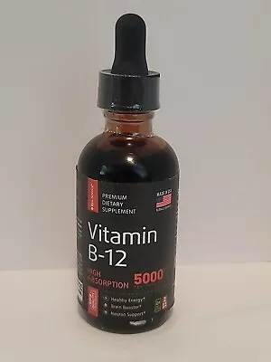 Vitamin B12 Liquid Drops Sublingual 5000Mcg Methyl & Methylcobalamin Supplement • $29.95