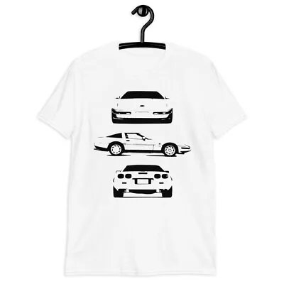 Corvette C4 1990s Vette Classic Car Chevy ZR1 Grand Sport Stingray T-Shirt • $27.19