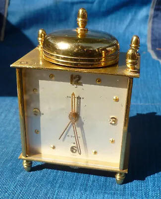 8 Day Alarm Clock Swiss 15 Jewel Guardier Vintage • $95