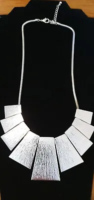 £6 • Buy Silver Metal Statement Necklace Greek Egyptian Choker