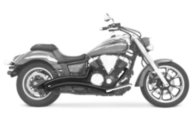 $999.99 • Buy Sharp Curve Radius Full Exhaust System Black Yamaha V Star 950 2009-2015