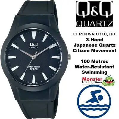 Vq50j005 Q&q 100-metres Gents Sports Watch Citizen Made - Swimming Watch • $49