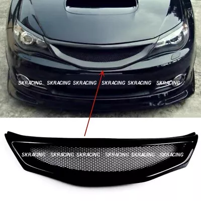 Glossy Black Front Bumper Mesh Grill Grille For Subaru Impreza WRX 2008-2009 • $146