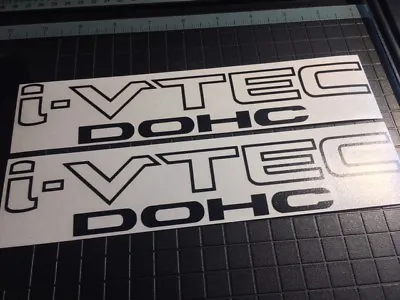 HONDA I-VTEC DOHC Decals Pair Replacement Door Stickers Set IVTEC OEM Style • $4.37